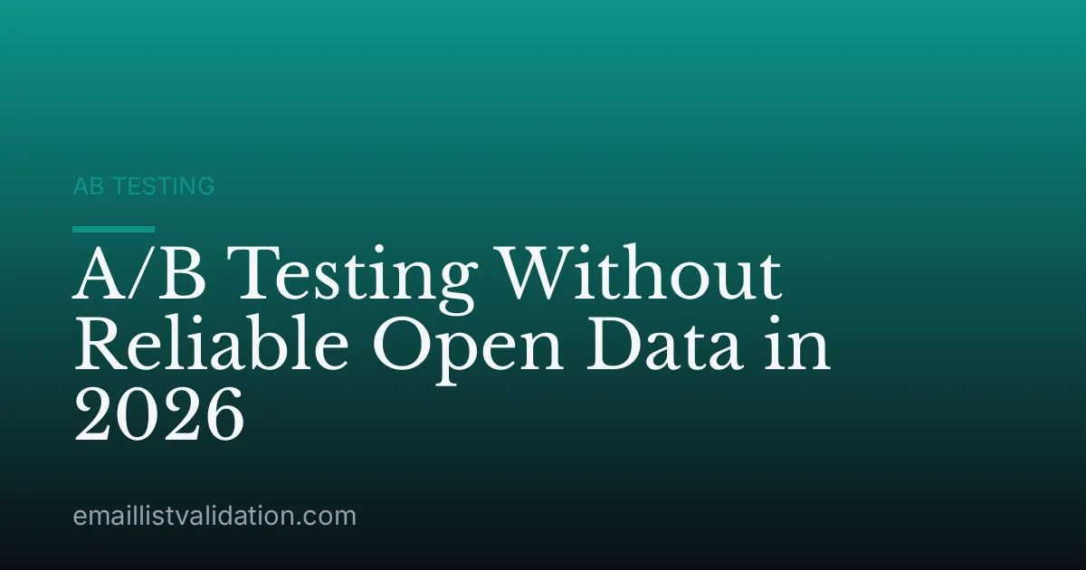 A/B Testing Without Reliable Open Data in 2026