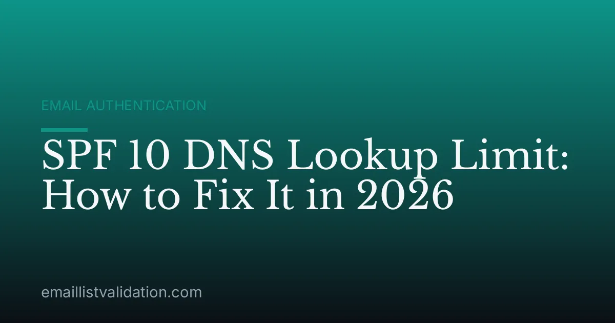 SPF 10 DNS Lookup Limit: How to Fix It in 2026