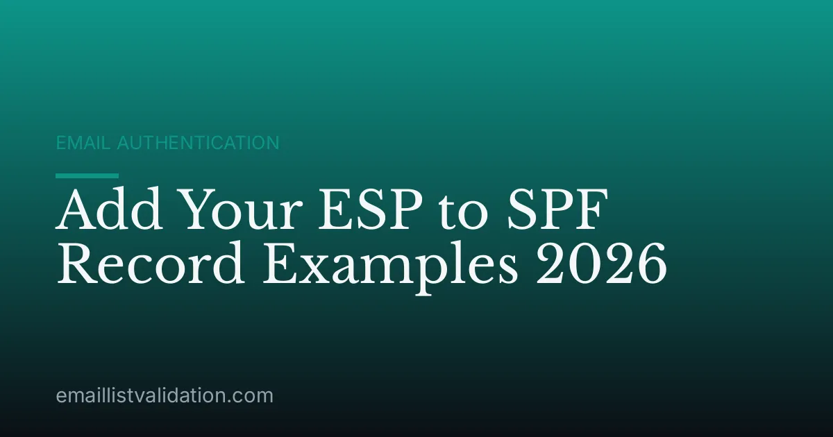Add Your ESP to SPF Record Examples 2026