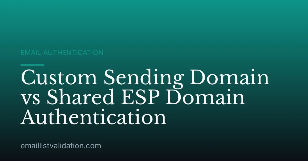 Custom Sending Domain vs Shared ESP Domain Authentication