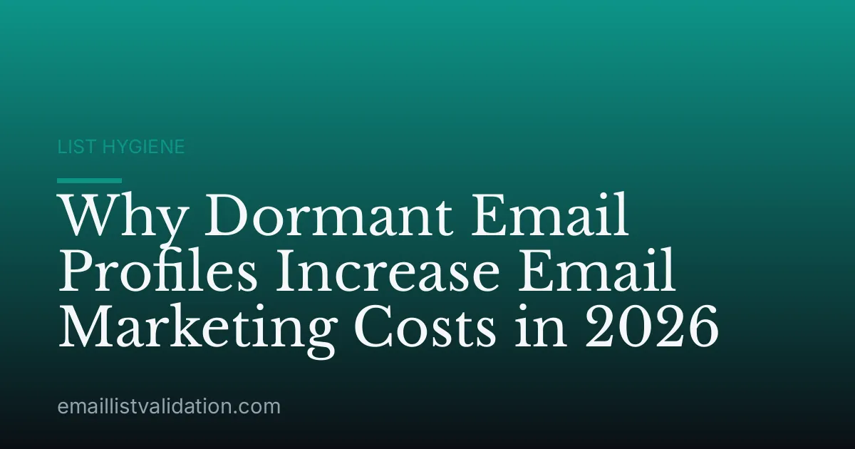 Why Dormant Email Profiles Increase Email Marketing Costs in 2026