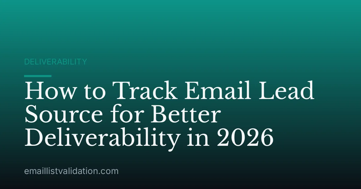 How to Track Email Lead Source for Better Deliverability in 2026