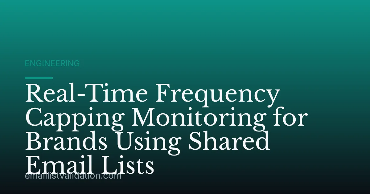 Real-Time Frequency Capping Monitoring for Brands Using Shared Email Lists