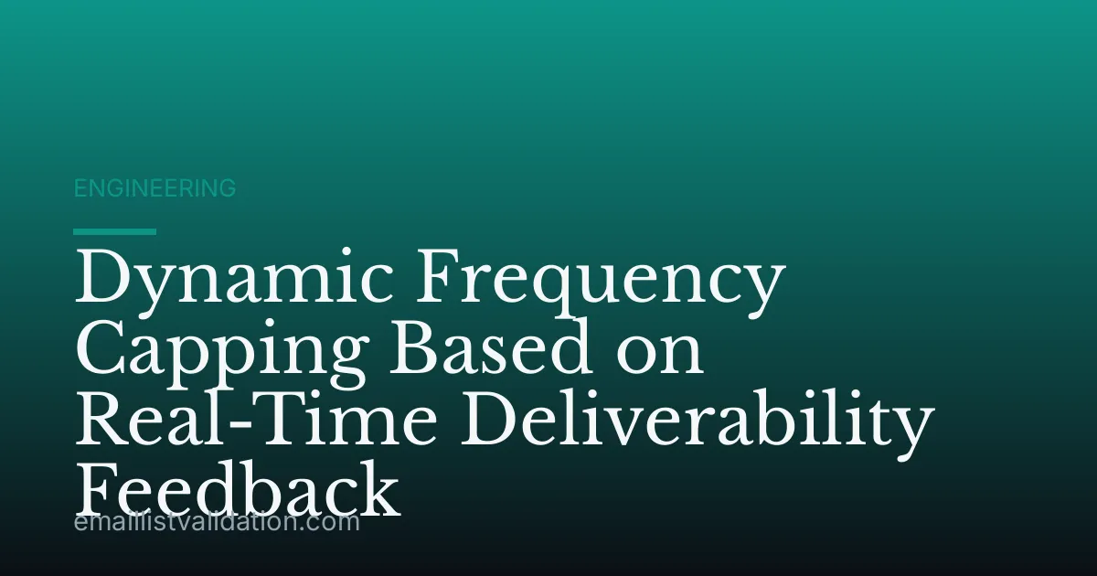 Dynamic Frequency Capping Based on Real-Time Deliverability Feedback