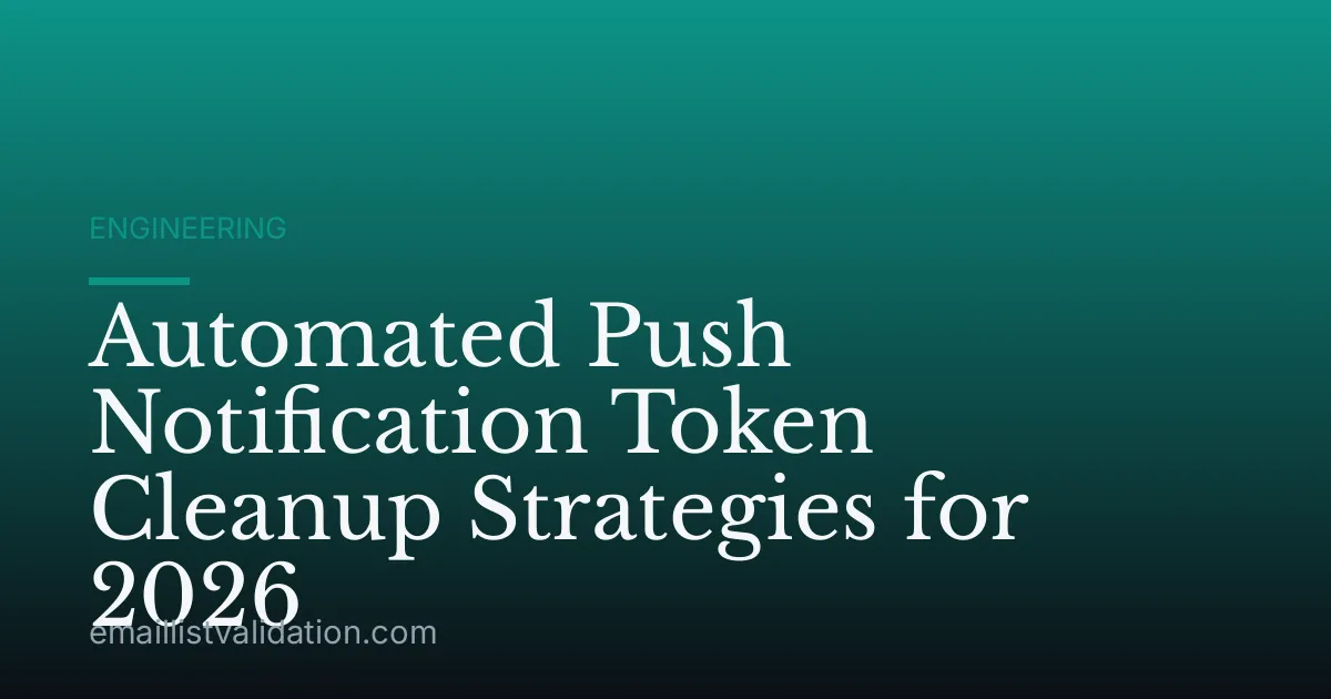 Automated Push Notification Token Cleanup Strategies for 2026