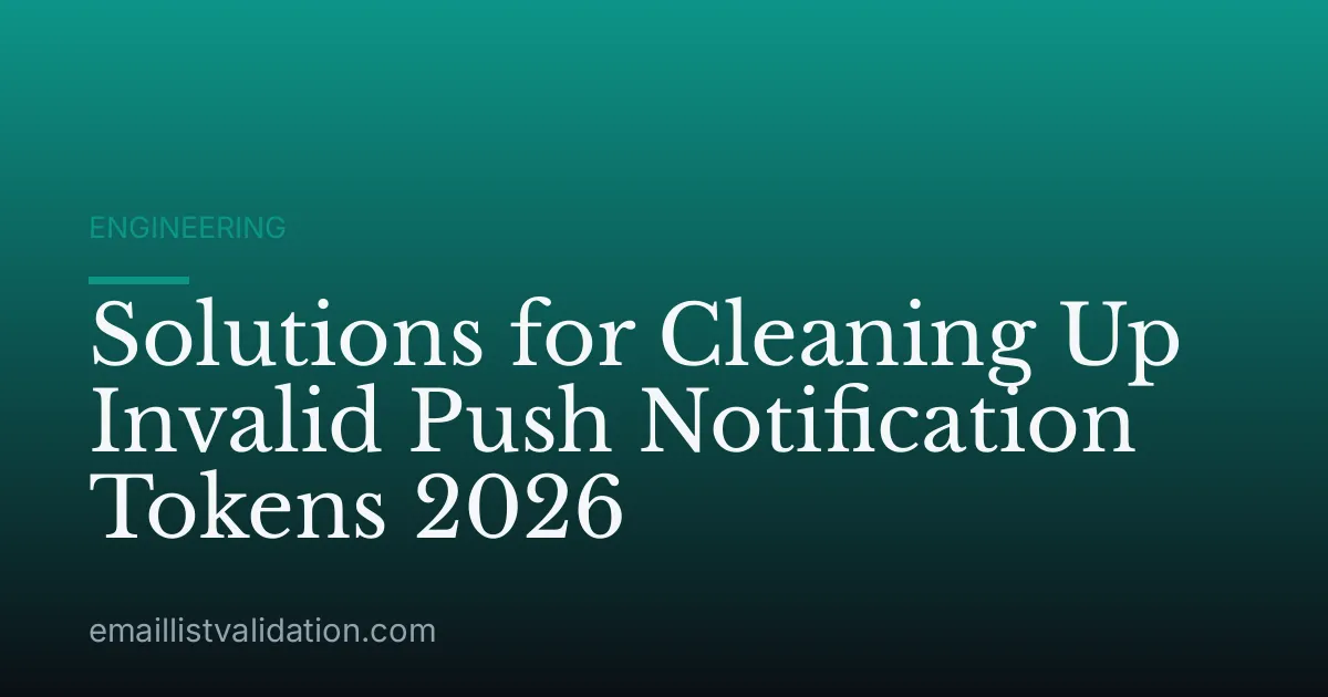 Solutions for Cleaning Up Invalid Push Notification Tokens 2026