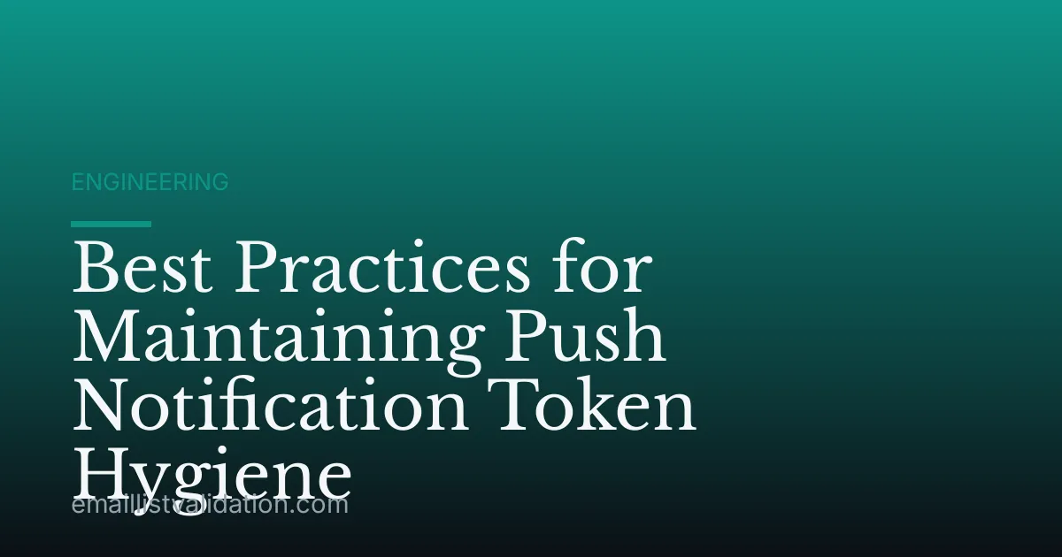 Best Practices for Maintaining Push Notification Token Hygiene