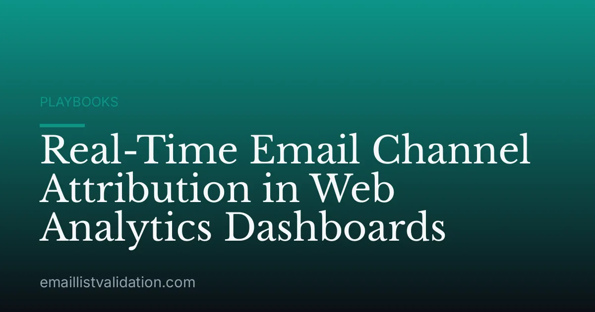 Real-Time Email Channel Attribution in Web Analytics Dashboards