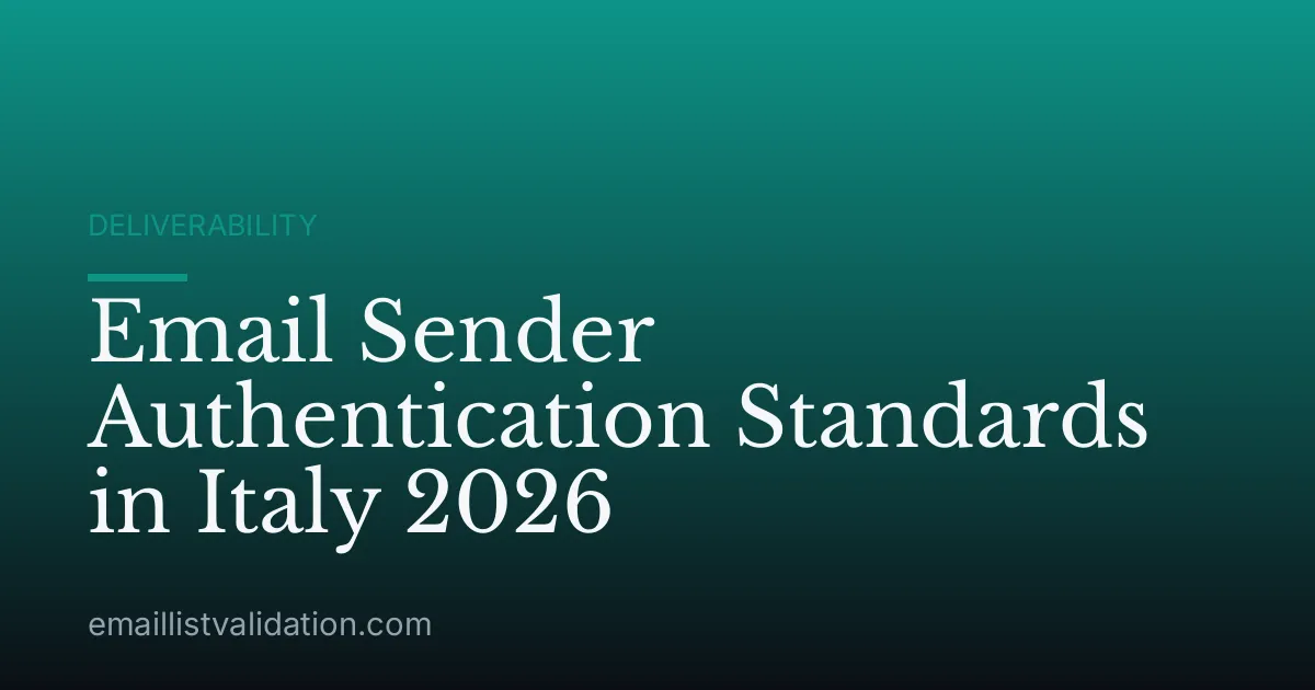 Email Sender Authentication Standards in Italy 2026