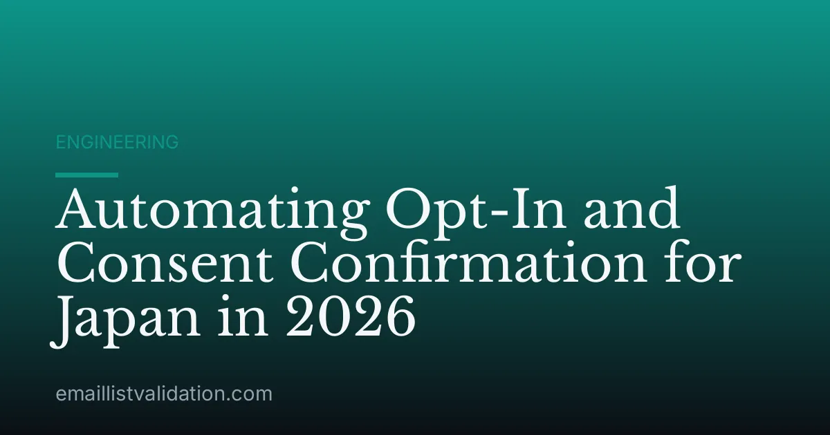 Automating Opt-In and Consent Confirmation for Japan in 2026