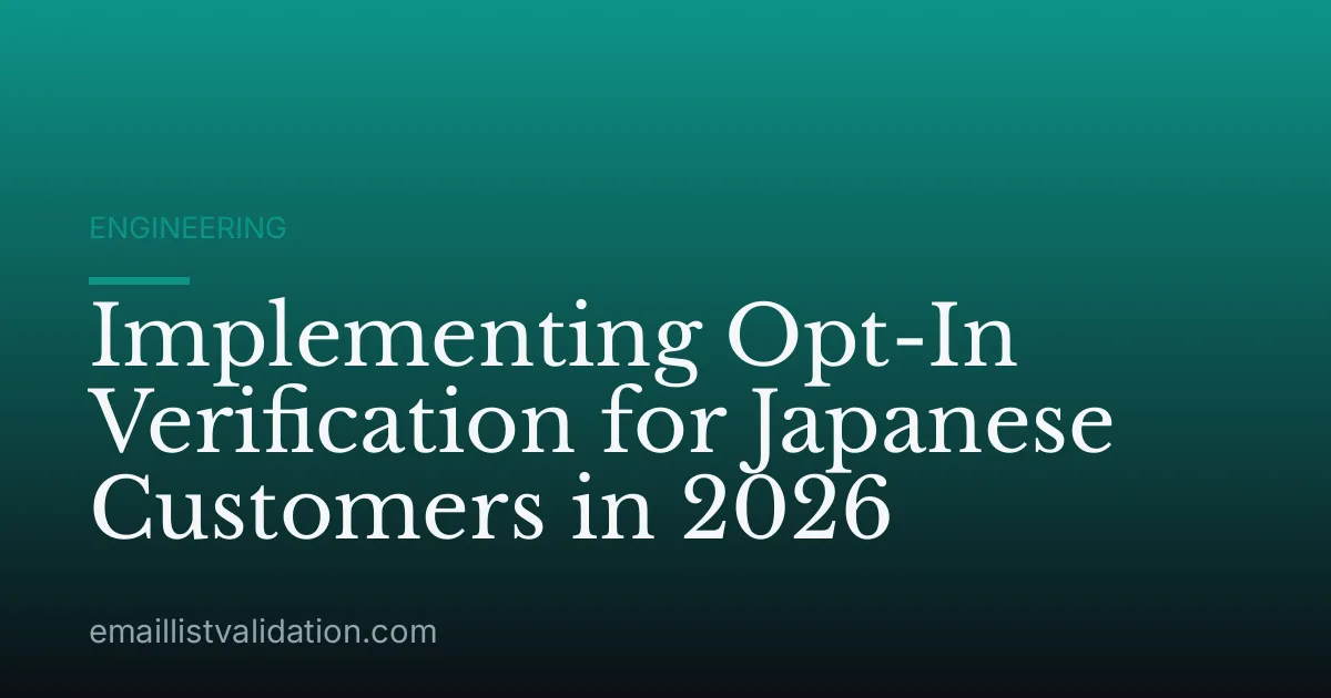 Implementing Opt-In Verification for Japanese Customers in 2026