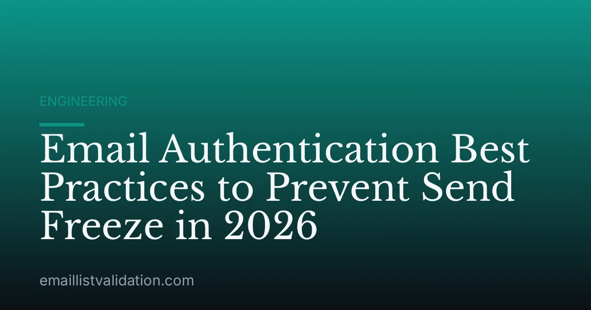 Email Authentication Best Practices to Prevent Send Freeze in 2026