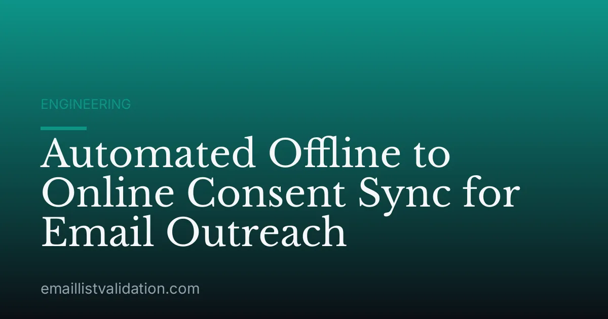 Automated Offline to Online Consent Sync for Email Outreach