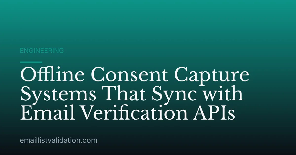 Offline Consent Capture Systems That Sync with Email Verification APIs