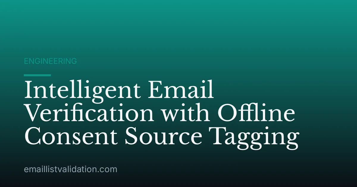 Intelligent Email Verification with Offline Consent Source Tagging