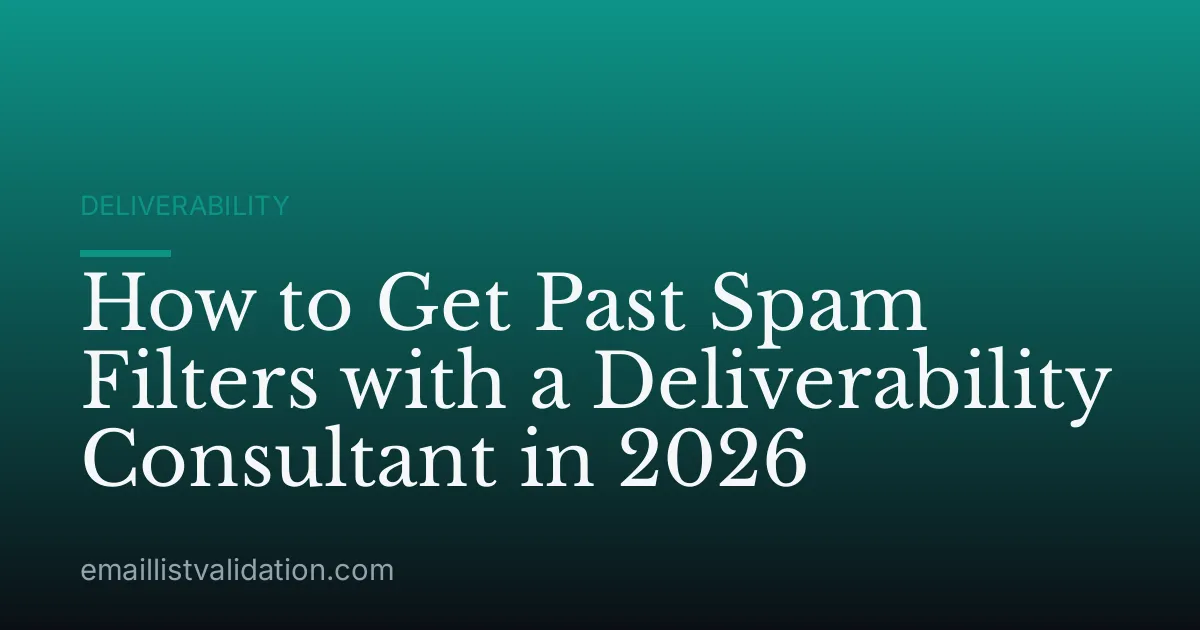 How to Get Past Spam Filters with a Deliverability Consultant in 2026