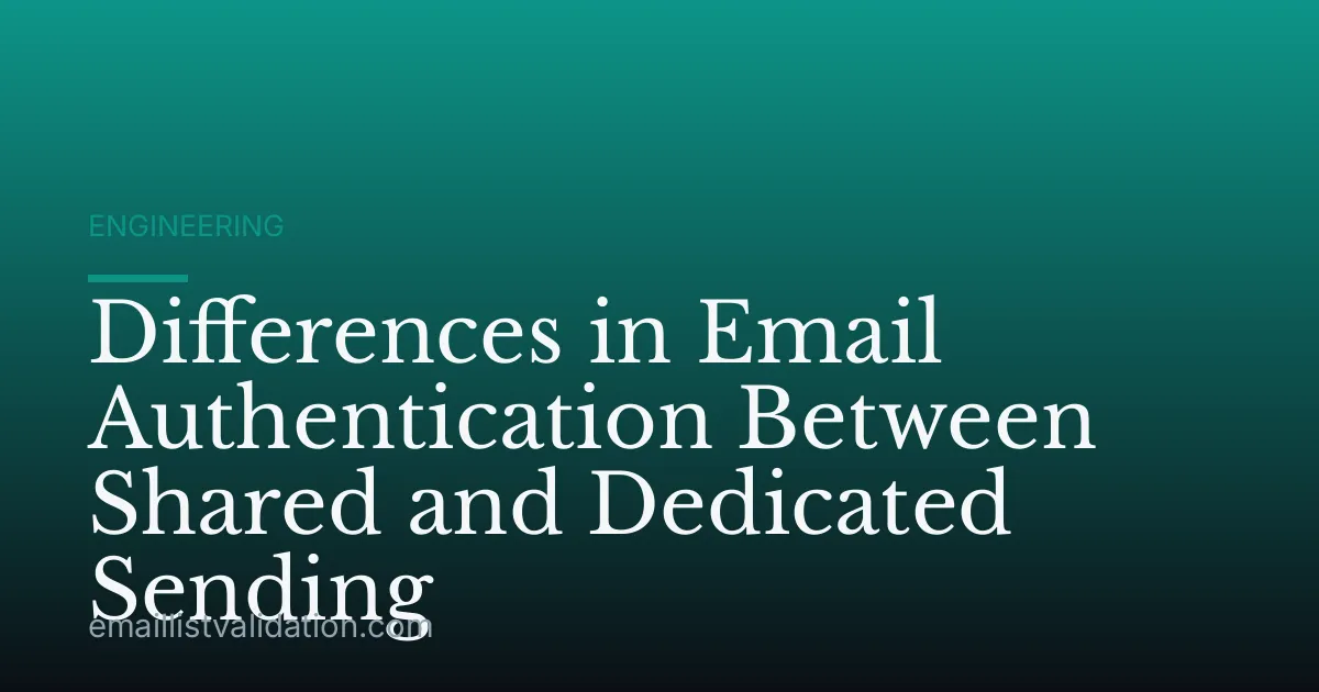 Differences in Email Authentication Between Shared and Dedicated Sending
