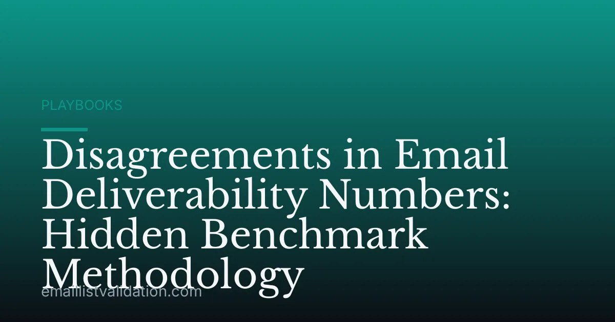 Disagreements in Email Deliverability Numbers: Hidden Benchmark Methodology