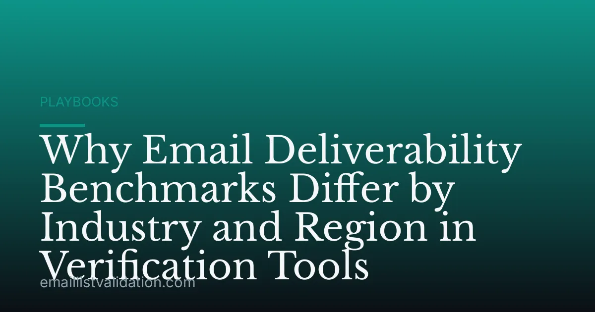Why Email Deliverability Benchmarks Differ by Industry and Region in Verification Tools