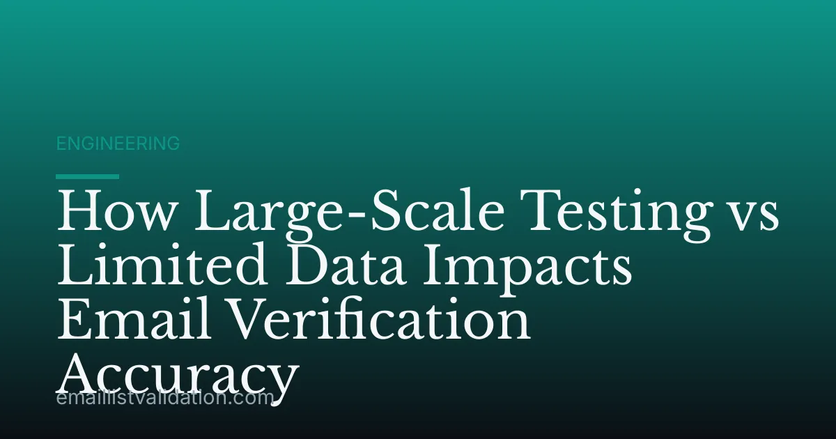 How Large-Scale Testing vs Limited Data Impacts Email Verification Accuracy