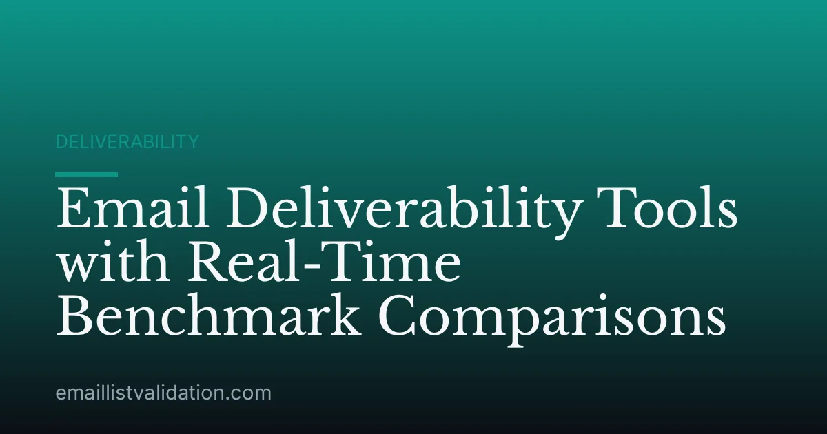Email Deliverability Tools with Real-Time Benchmark Comparisons