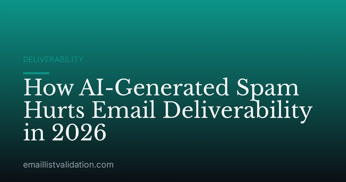 How AI-Generated Spam Hurts Email Deliverability in 2026