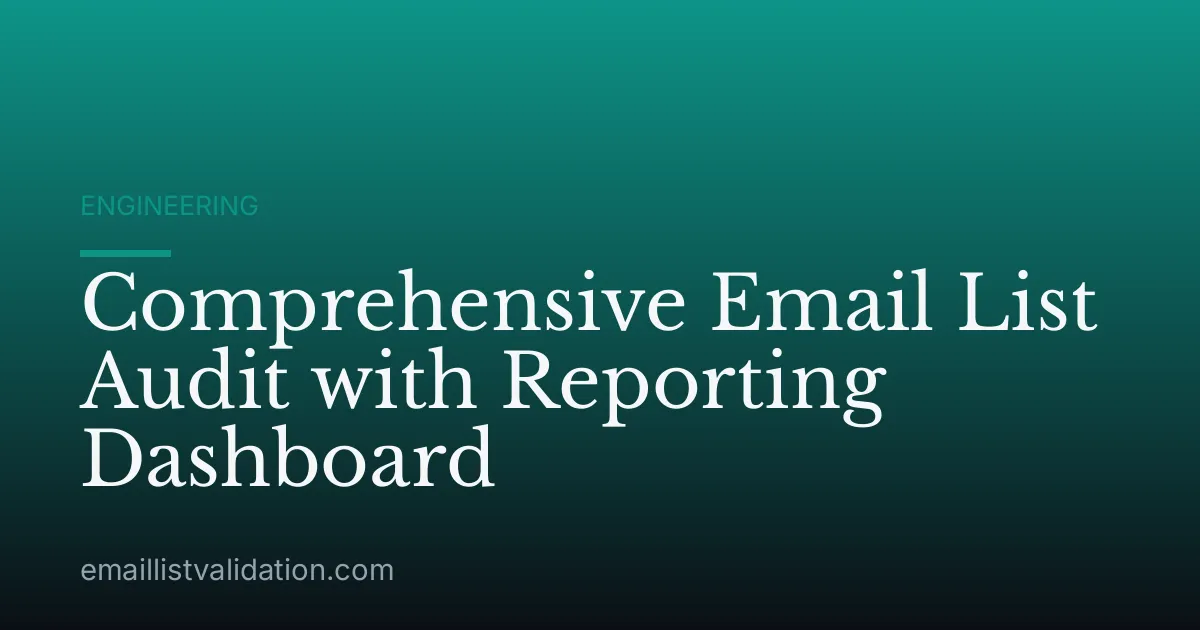 Comprehensive Email List Audit with Reporting Dashboard
