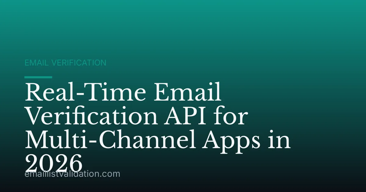 Real-Time Email Verification API for Multi-Channel Apps in 2026