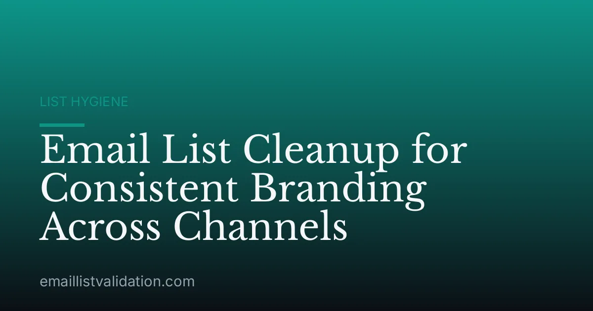 Email List Cleanup for Consistent Branding Across Channels