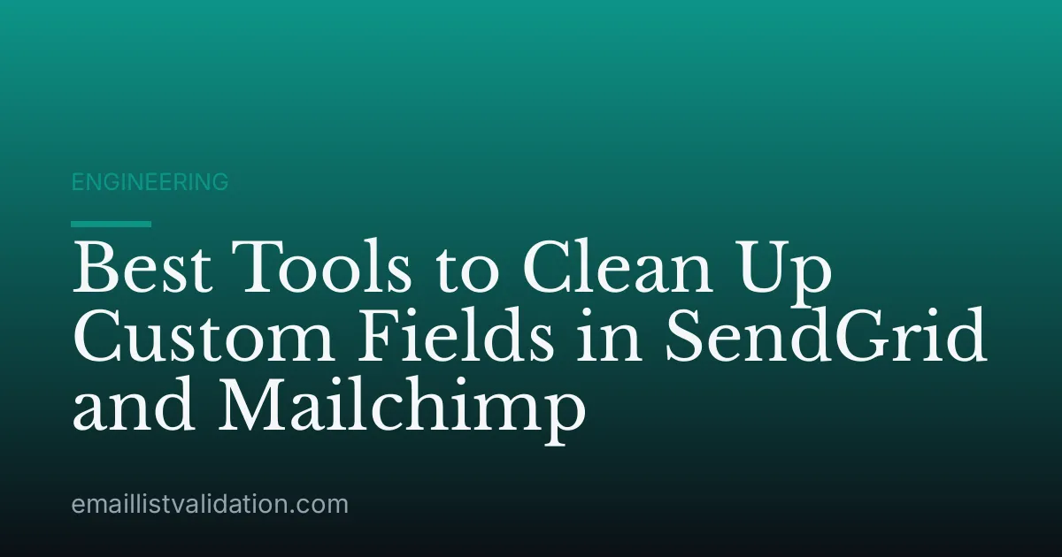 Best Tools to Clean Up Custom Fields in SendGrid and Mailchimp