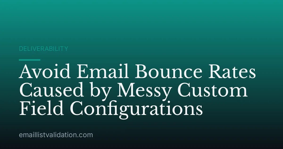 Avoid Email Bounce Rates Caused by Messy Custom Field Configurations