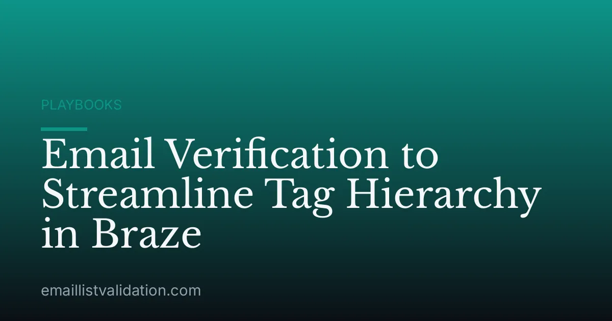 Email Verification to Streamline Tag Hierarchy in Braze