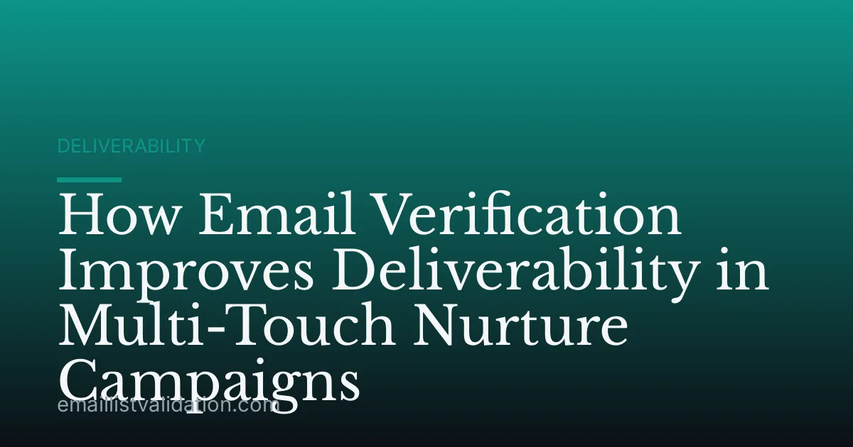 How Email Verification Improves Deliverability in Multi-Touch Nurture Campaigns