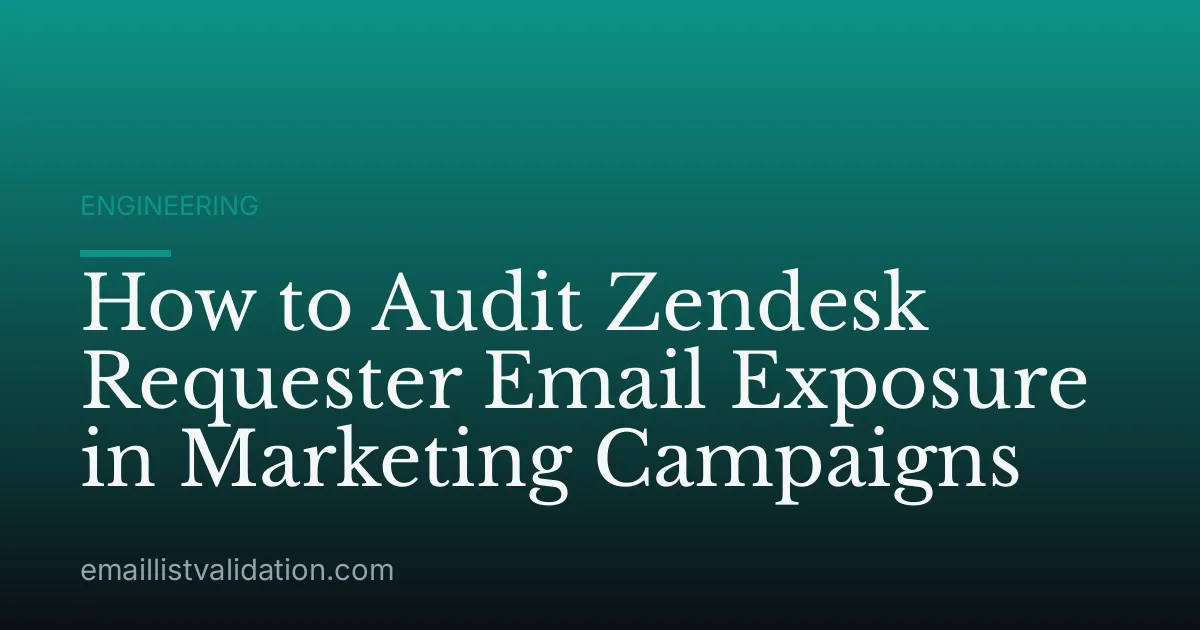 How to Audit Zendesk Requester Email Exposure in Marketing Campaigns