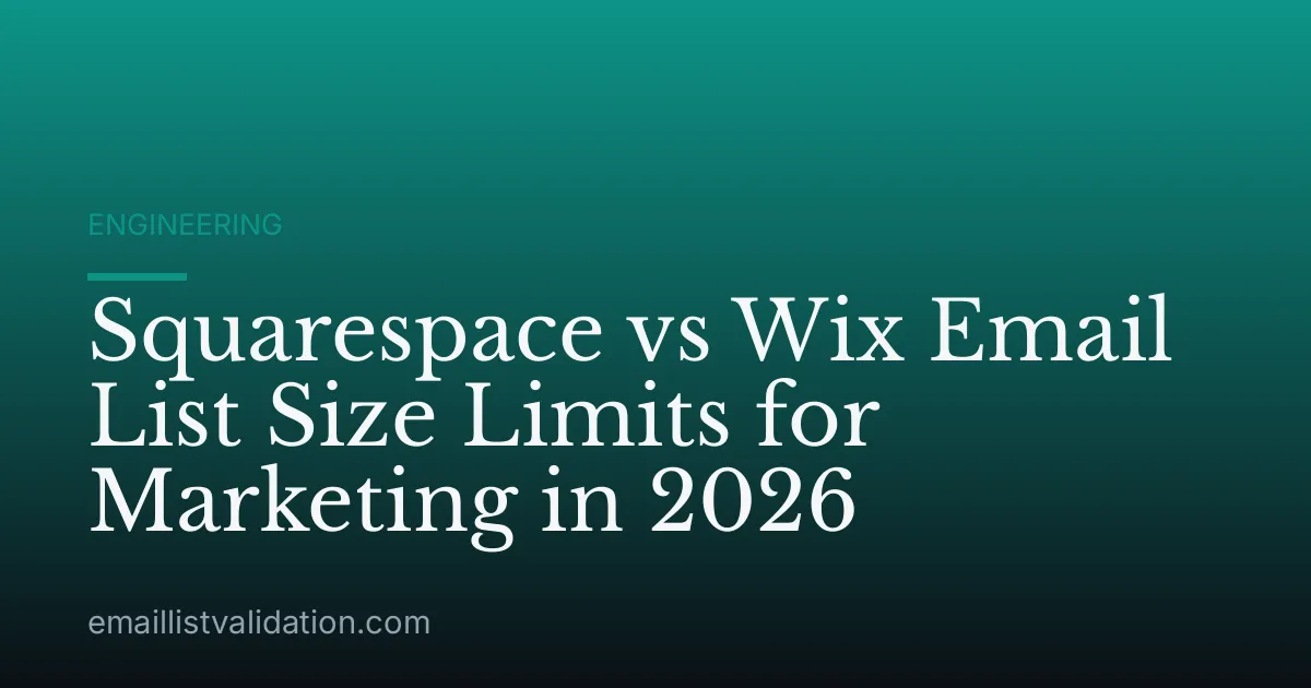 Squarespace vs Wix Email List Size Limits for Marketing in 2026