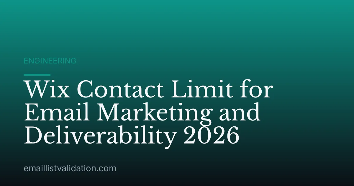 Wix Contact Limit for Email Marketing and Deliverability 2026