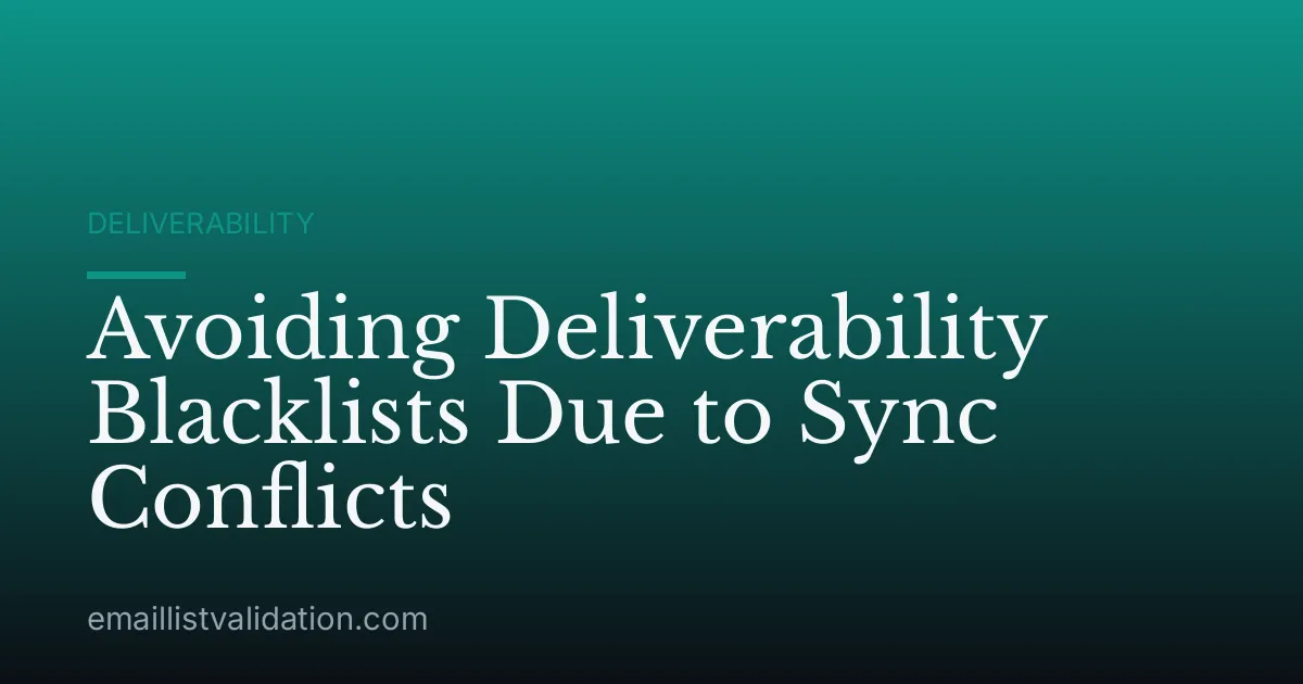 Avoiding Deliverability Blacklists Due to Sync Conflicts