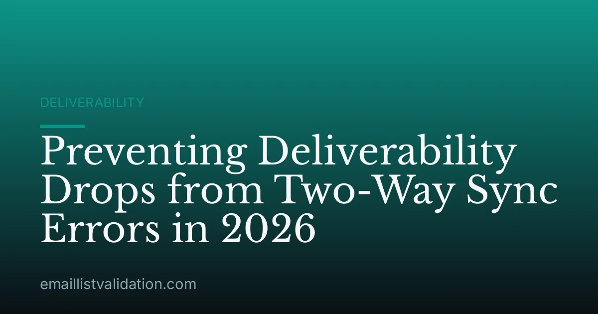 Preventing Deliverability Drops from Two-Way Sync Errors in 2026