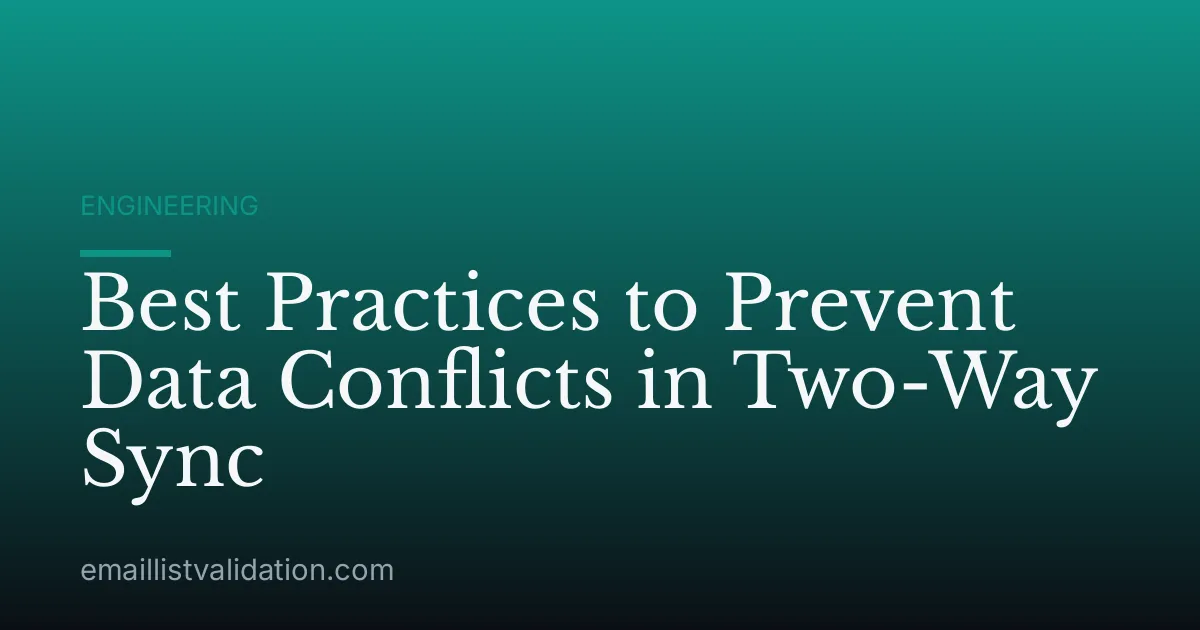 Best Practices to Prevent Data Conflicts in Two-Way Sync