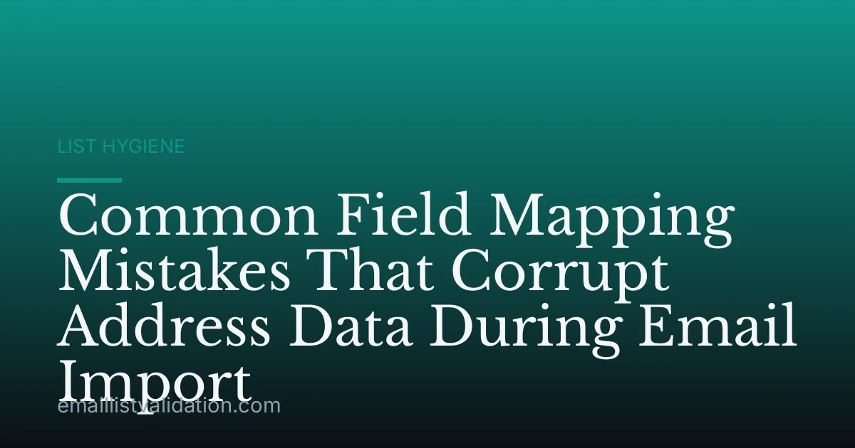 Common Field Mapping Mistakes That Corrupt Address Data During Email Import