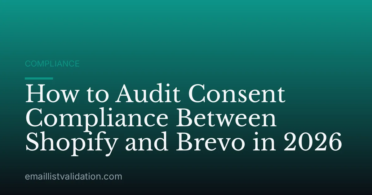 How to Audit Consent Compliance Between Shopify and Brevo in 2026