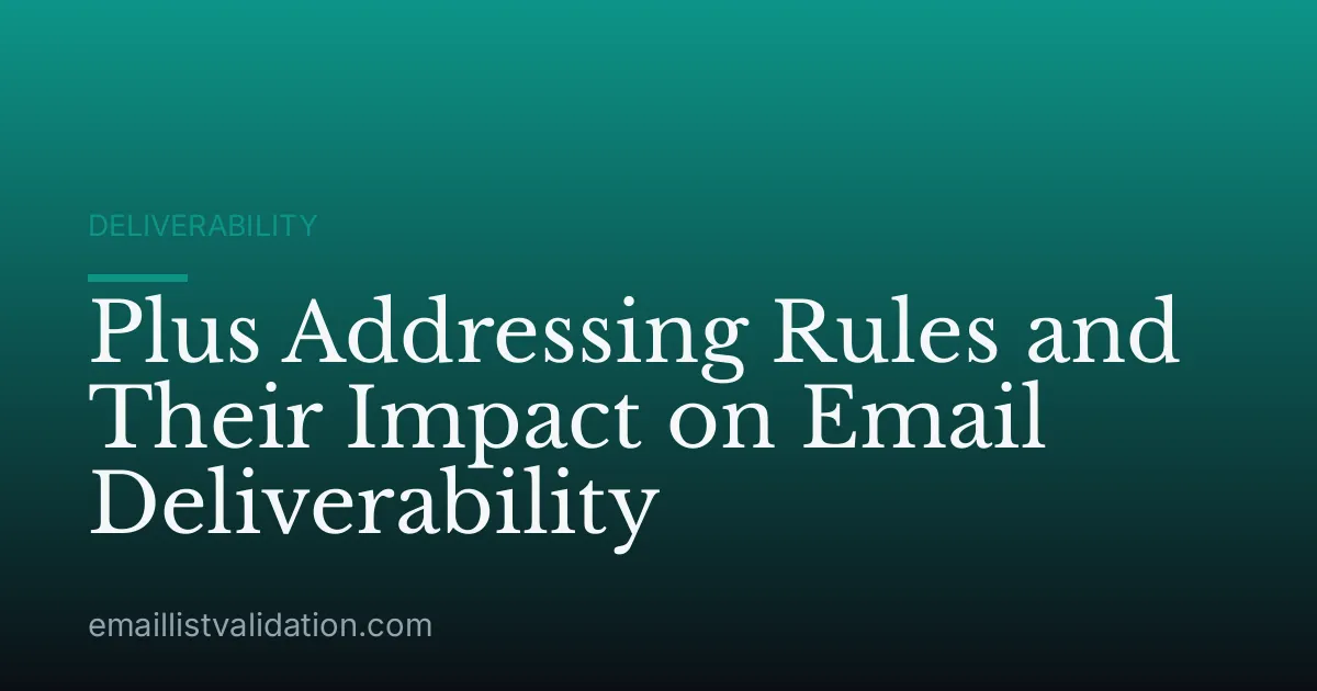 Plus Addressing Rules and Their Impact on Email Deliverability