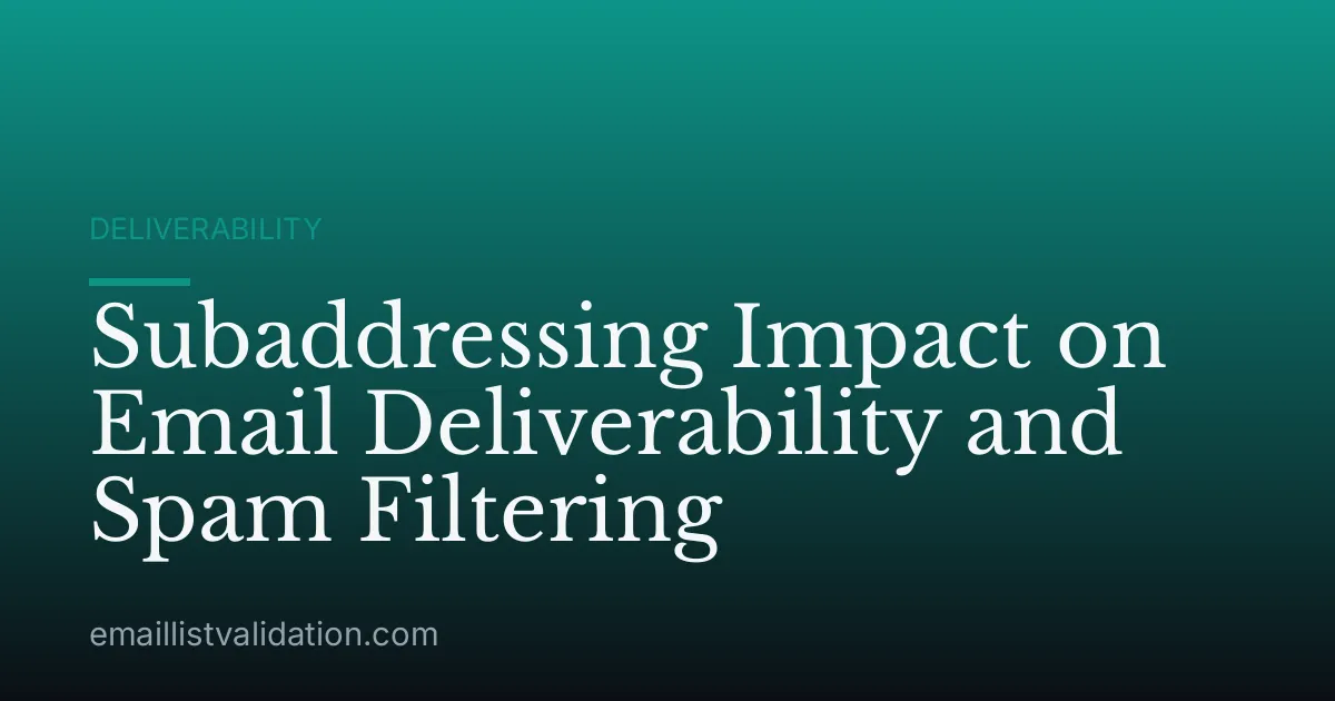 Subaddressing Impact on Email Deliverability and Spam Filtering