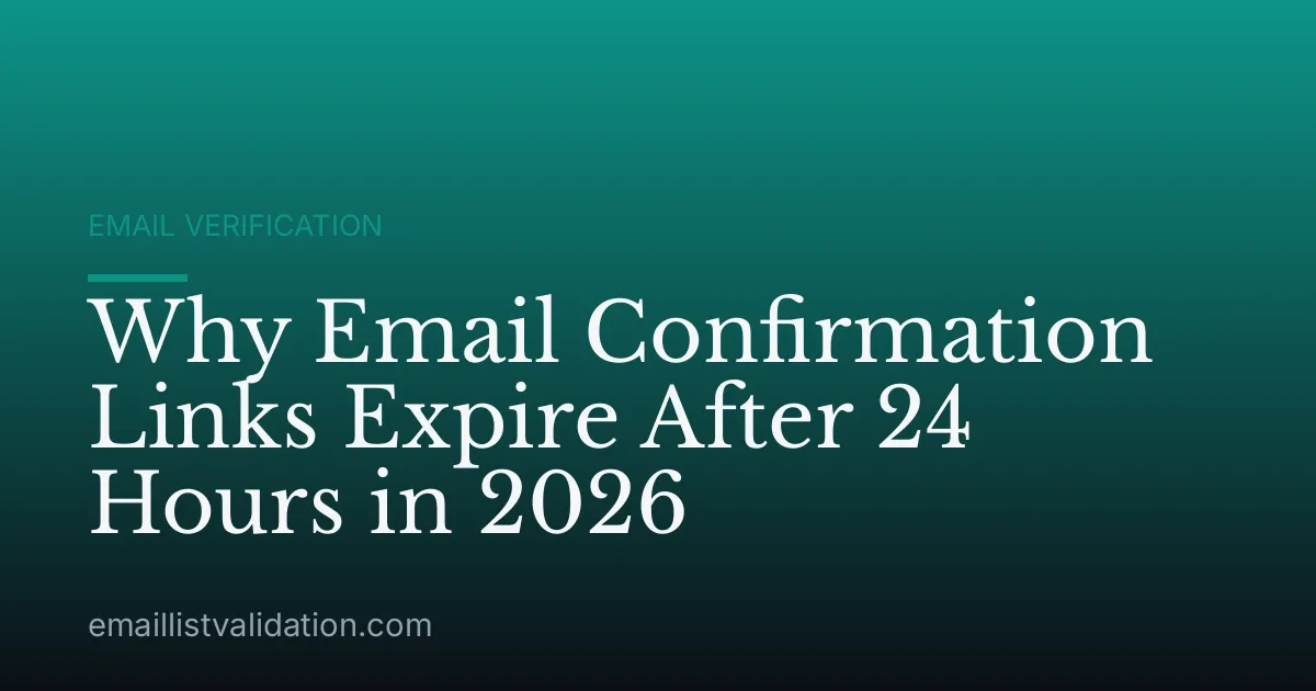 Why Email Confirmation Links Expire After 24 Hours in 2026
