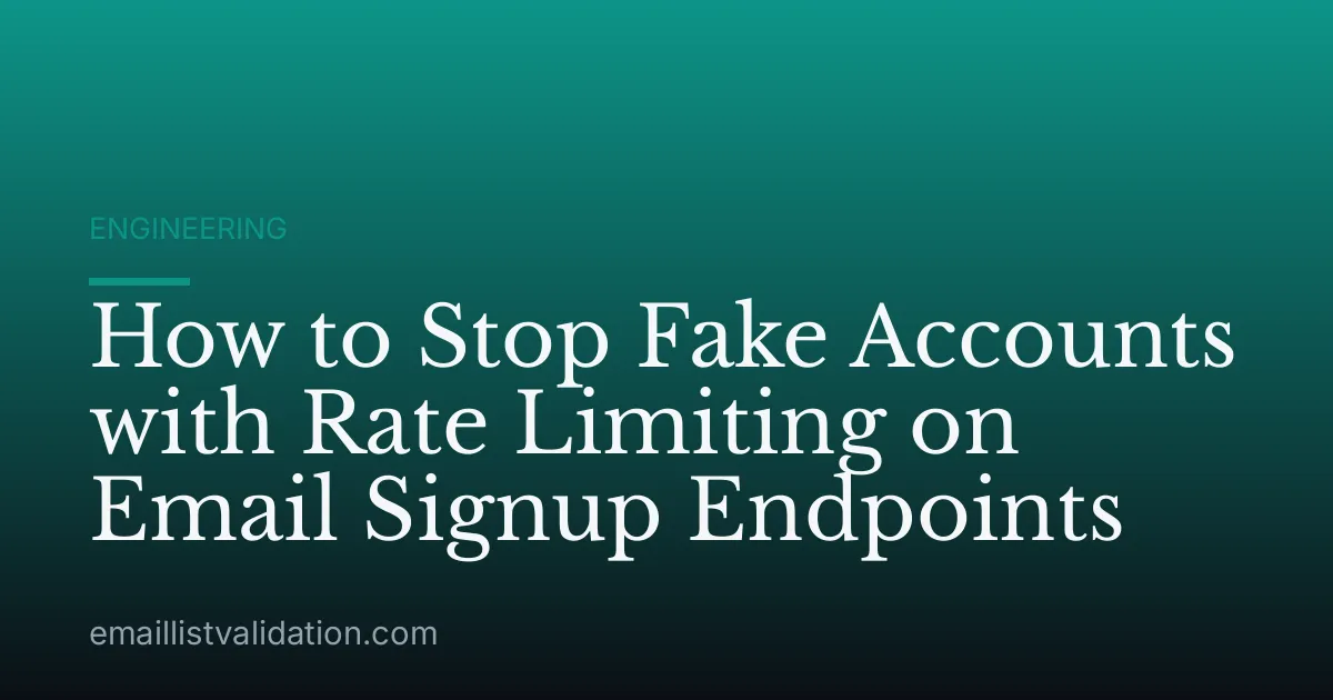 How to Stop Fake Accounts with Rate Limiting on Email Signup Endpoints