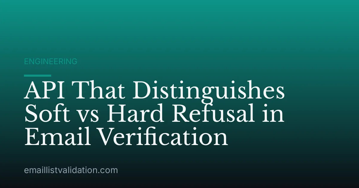 API That Distinguishes Soft vs Hard Refusal in Email Verification