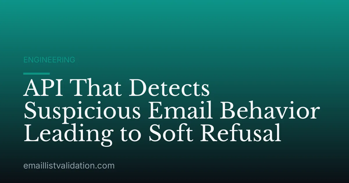 API That Detects Suspicious Email Behavior Leading to Soft Refusal