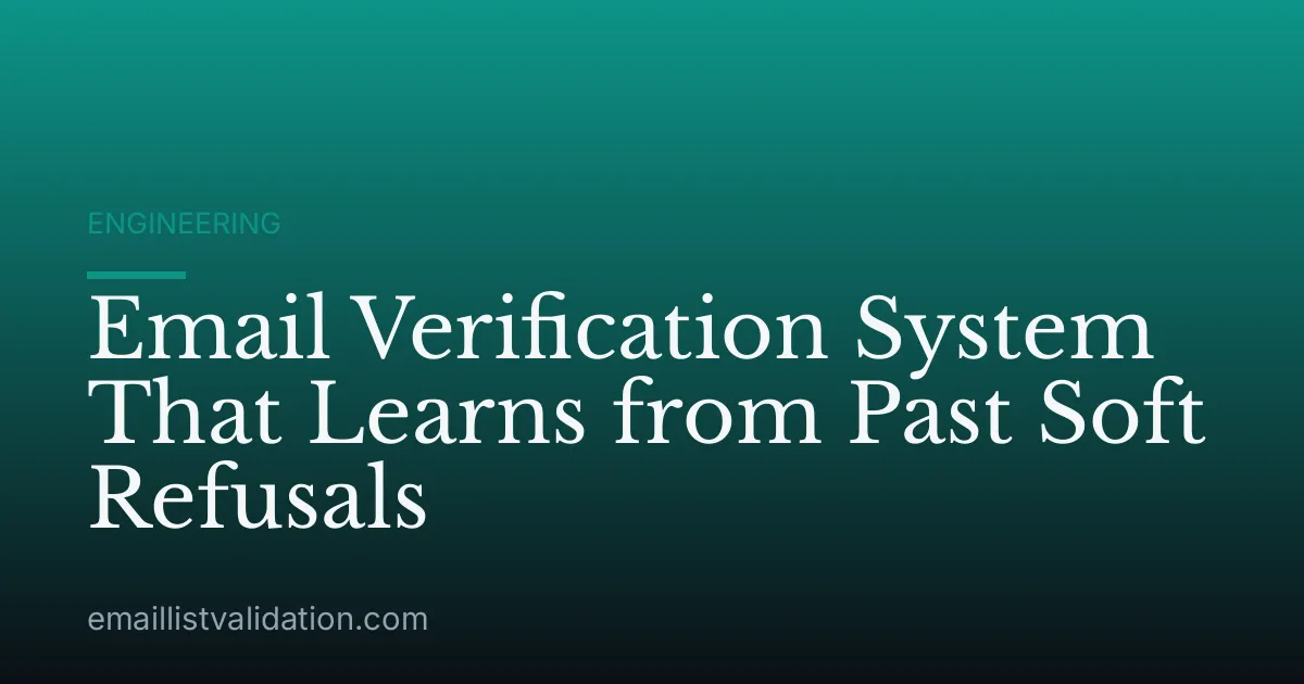 Email Verification System That Learns from Past Soft Refusals