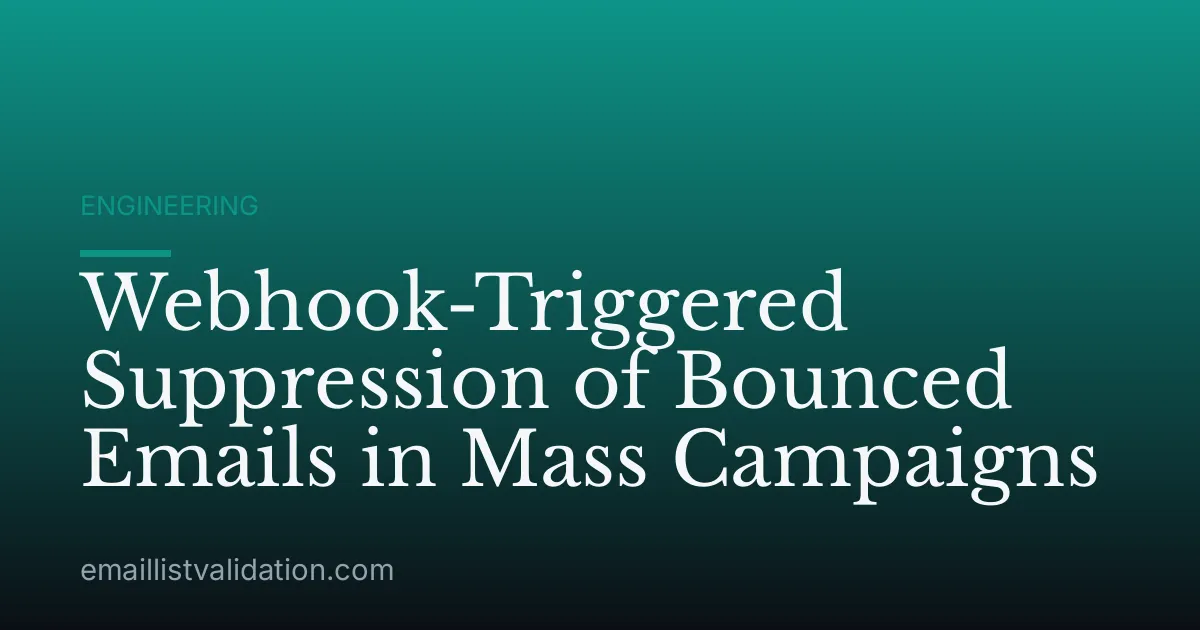 Webhook-Triggered Suppression of Bounced Emails in Mass Campaigns