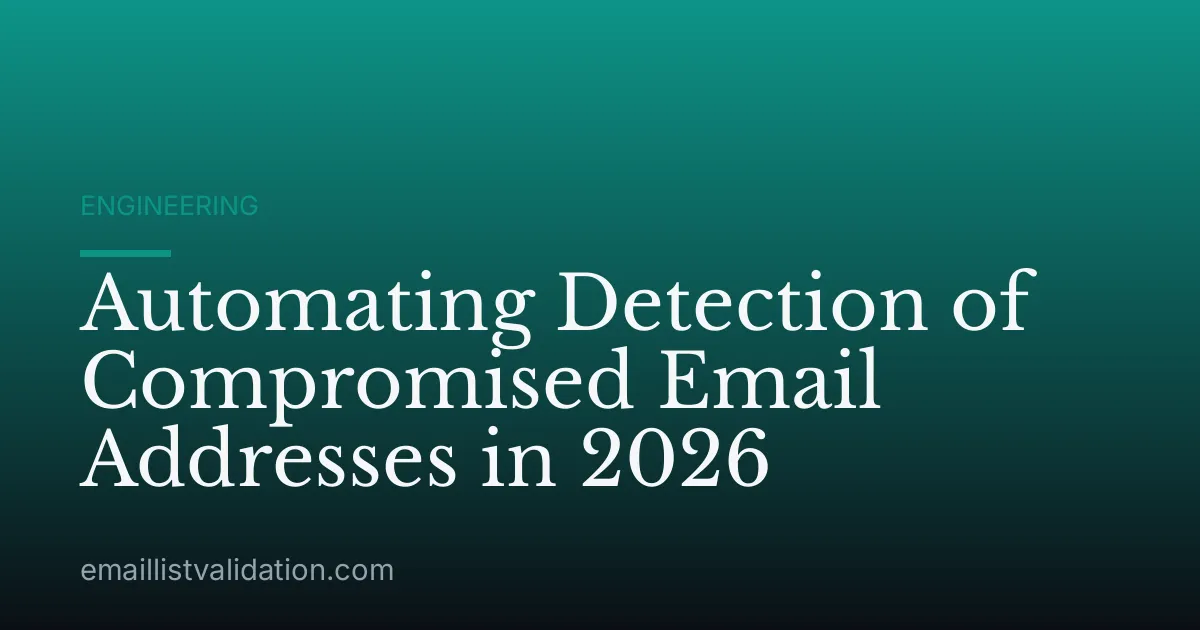 Automating Detection of Compromised Email Addresses in 2026